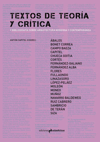 Textos de teoría y crítica y bibliografía sobre arquitectura moderna y contemporánea - VV.AA.